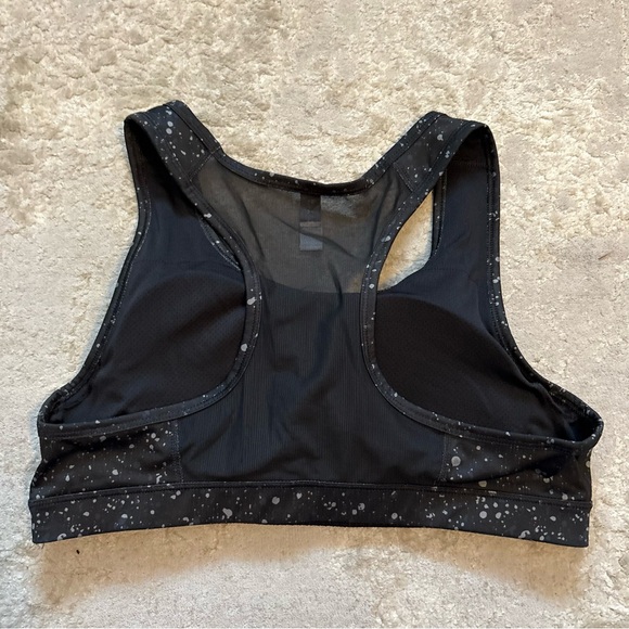 Puma 4Keeps Black Galaxy Print Sports Bra With Mesh Back Size Large - Picture 8 of 10